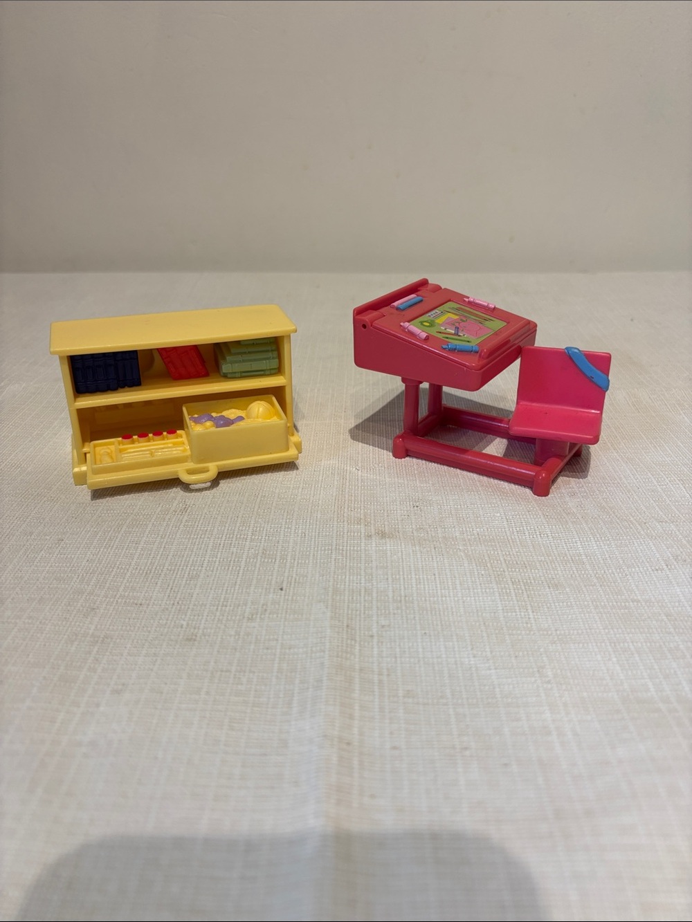 Vintage 2002 Fisher Price Loving Family Desk & Bookcase
